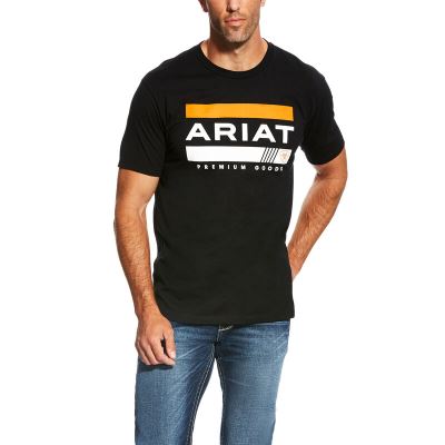 Ariat Bar Stripe Siyah Tişört Erkek (19993-543)